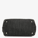 Prada Black Denim Logo Tote Bag