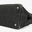 Prada Black Denim Logo Tote Bag