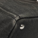 Prada Black Denim Logo Tote Bag