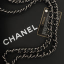 Chanel Black Quilted Glazed Calfskin Double Stitch Flap Bag