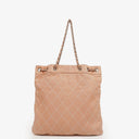 Chanel Surpique Leather Tote Bag