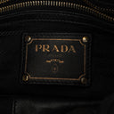 Prada Nero Nylon Logo Jacquard Handle Bag