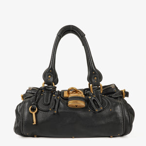 Chloe Paddington Black Calfskin Satchel Bag