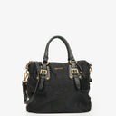 Prada Nero Nylon Logo Jacquard Handle Bag