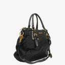 Prada Nero Nylon Logo Jacquard Handle Bag