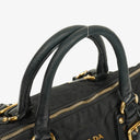 Prada Nero Nylon Logo Jacquard Handle Bag