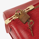 Louis Vuitton Keepall 45 Red EPI Leather Travel Bag