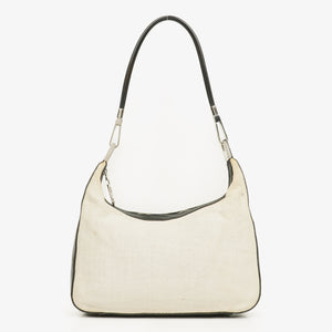 Gucci GG Bi-Colour Woven Shoulder Hobo Bag