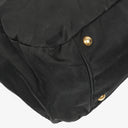 Prada Nero Nylon Logo Jacquard Handle Bag