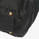 Prada Nero Nylon Logo Jacquard Handle Bag