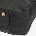 Prada Nero Nylon Logo Jacquard Handle Bag