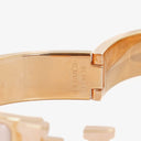 Hermes Pink Enamel Gold Rose Plated Clic Clac H Bracelet PM