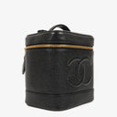 Chanel Black Leather Vanity Case