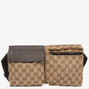 Gucci GG Beige/Brown Monogram Canvas Belt Bag
