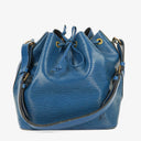 Louis Vuitton Petit Noe Blue EPI Leather Shoulder Bag