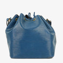 Louis Vuitton Petit Noe Blue EPI Leather Shoulder Bag