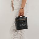 Chanel Black Leather Vanity Case