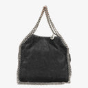 Stella McCartney Falabella Mini Tote Black Vegan Shaggy Deer Fold Over Bag