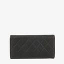 Chanel Classic Flap Black Quilted Long Wallet