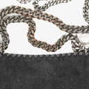 Stella McCartney Falabella Mini Tote Black Vegan Shaggy Deer Fold Over Bag
