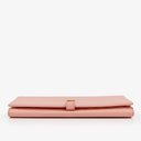Chanel Caviar Leather Pink Coco Button Bifold Long Wallet