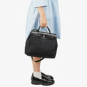 Hermes Herbag Canvas Vache Hunter Black 2 In 1 Bag