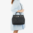 Hermes Herbag Canvas Vache Hunter Black 2 In 1 Bag