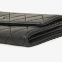 Chanel Classic Flap Black Quilted Long Wallet