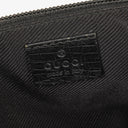 Gucci Baguette Pochette Boat Black GG Monogram Bag