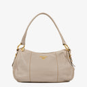 Prada Argilla Soft Calfskin Stitched Shoulder Bag