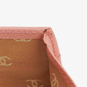 Chanel Caviar Leather Pink Coco Button Bifold Long Wallet