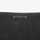 Gucci Baguette Pochette Boat Black GG Monogram Bag