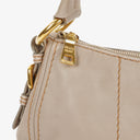 Prada Argilla Soft Calfskin Stitched Shoulder Bag