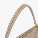 Prada Argilla Soft Calfskin Stitched Shoulder Bag