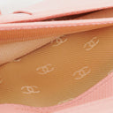 Chanel Caviar Leather Pink Coco Button Bifold Long Wallet