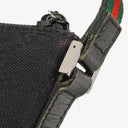 Gucci Baguette Pochette Boat Black GG Monogram Bag