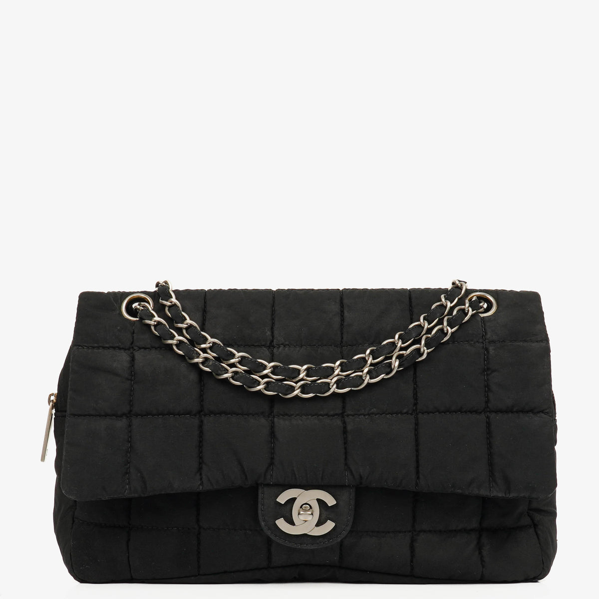 Chanel Black Sport Line Chocolate Bar Single Flap Bag