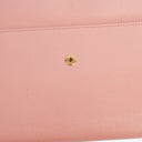Chanel Caviar Leather Pink Coco Button Bifold Long Wallet