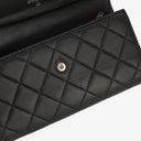 Chanel Classic Flap Black Quilted Long Wallet