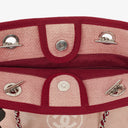 Chanel Pink Canvas Deauville Shopping Tote Bag