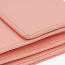 Chanel Caviar Leather Pink Coco Button Bifold Long Wallet