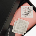 Chanel Caviar Leather Pink Coco Button Bifold Long Wallet