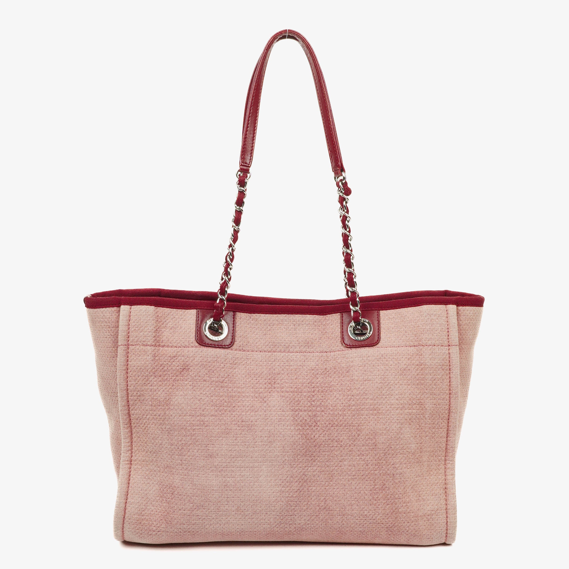 Chanel Pink Canvas Deauville Einkaufstasche