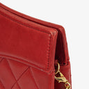 Chanel Red Lambskin Quilted Small 31 Vintage Shopping Tote Bag