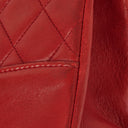 Chanel Red Lambskin Quilted Small 31 Vintage Shopping Tote Bag