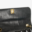 Chanel Vertical Quilted Black Patent Leather Single Flap Bag With 24K Gold-Plated Hardware