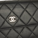 Chanel Classic Flap Black Quilted Long Wallet