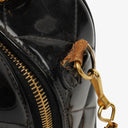 Chanel Lunch Box Black Quilted Patent Leather Tote Bag