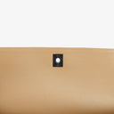 Chanel Straight Flap Beige Lambskin Shoulder Bag