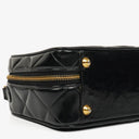 Chanel Lunch Box Black Quilted Patent Leather Tote Bag